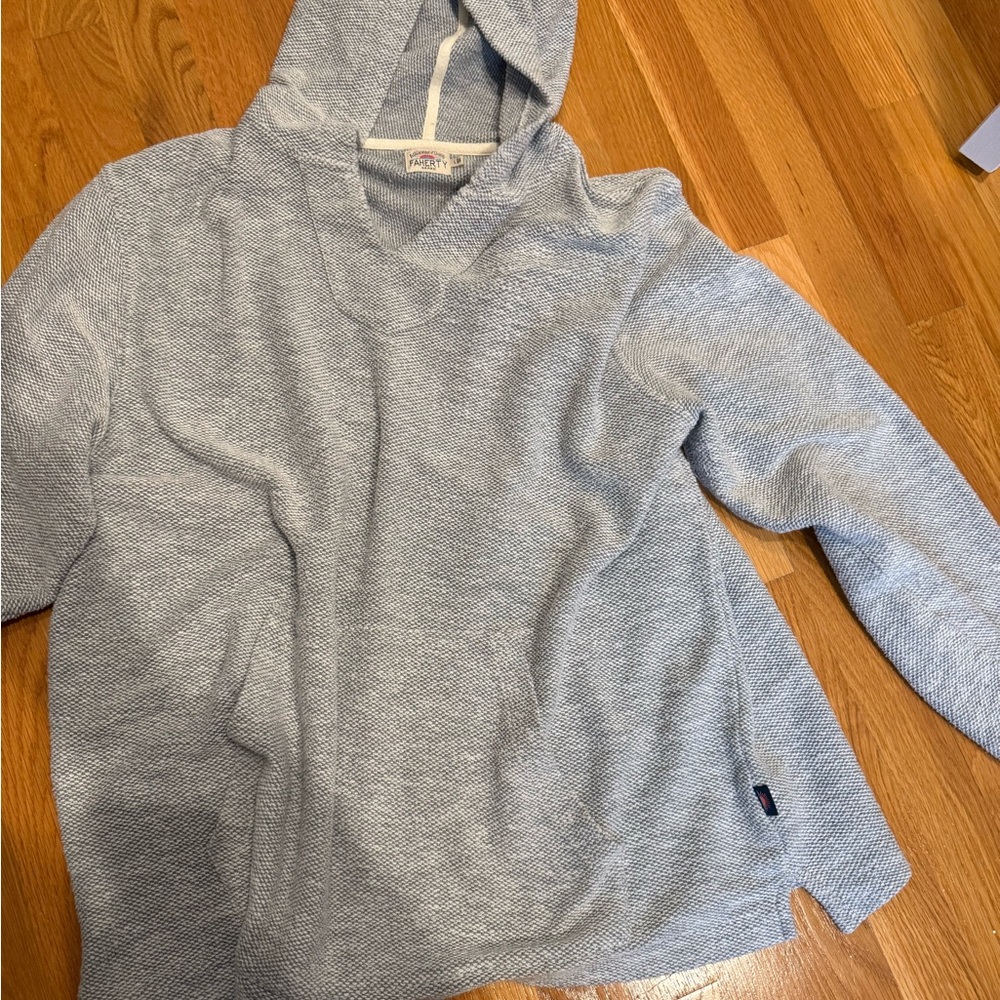 Faherty Men's Textured Gray Sweater - Picture 2 of 5